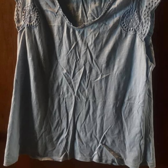 light blue capped top - Picture 2 of 2